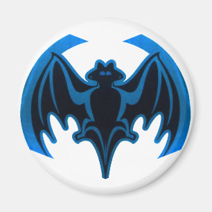 Bat Blue The MUSEUM Zazzle Geschenke Magnet