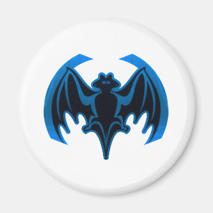 Bat Blue The MUSEUM Zazzle Geschenke Magnet