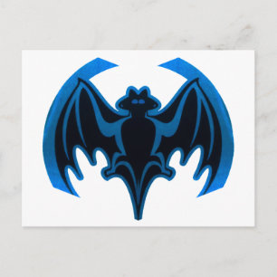 Bat Blue The MUSEUM Zazzle Geschenke Postkarte