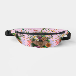 Bat-Blume Botanisch-florale Bauchtasche
