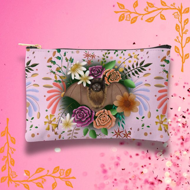 Bat-Blume Botanisch-florale Zubehörtasche (Von Creator hochgeladen)