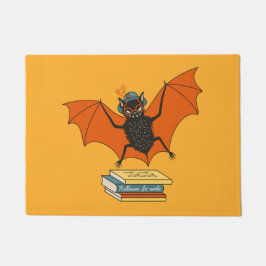 Bat Book Lover Funny Halloween Fußmatte