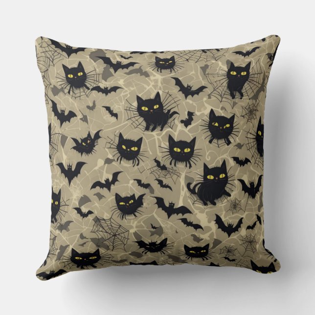 Bat Cat Design Kissen (Rückseite)