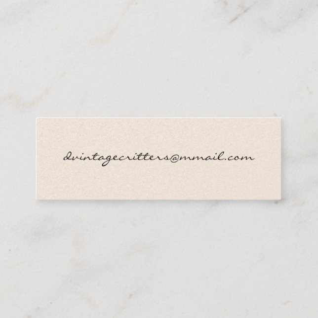 Bat Couple auf einem Datum Mini Visitenkarte (Rückseite)