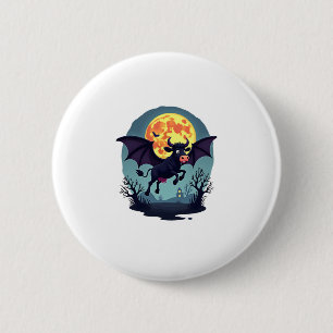 Bat Cow um Mitternacht Button
