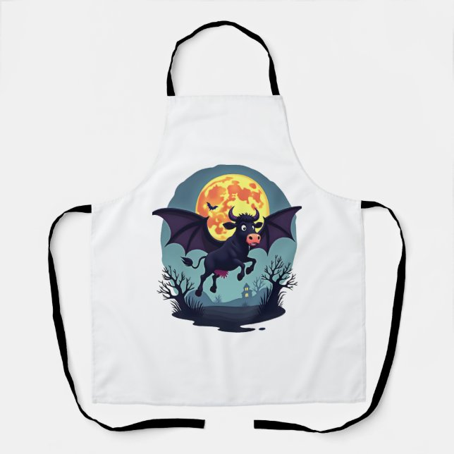 Bat Cow um Mitternacht Schürze (Vorderseite)
