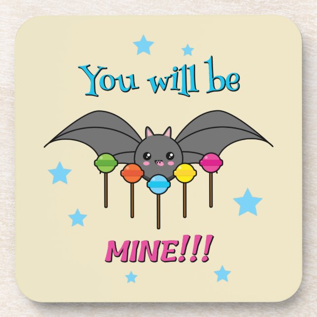 Bat Craving Lollipops - You Will Be Mine Getränkeuntersetzer (Vorderseite)