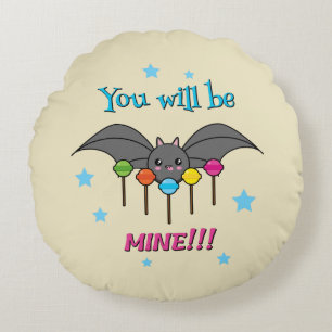 Bat Craving Lollipops - You Will Be Mine Rundes Kissen