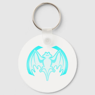 Bat Cyan Inv the MUSEUM Zazzle Geschenke Schlüsselanhänger