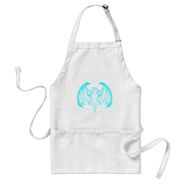 Bat Cyan Inv the MUSEUM Zazzle Geschenke Schürze (Vorne)