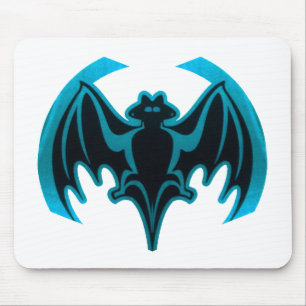 Bat Cyan The MUSEUM Zazzle Geschenke Mousepad
