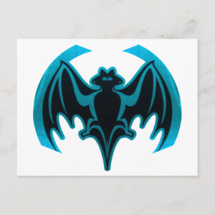 Bat Cyan The MUSEUM Zazzle Geschenke Postkarte