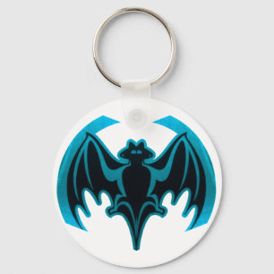 Bat Cyan The MUSEUM Zazzle Geschenke Schlüsselanhänger