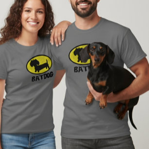 Bat Dog   Dackel Hund Superhero T-Shirt