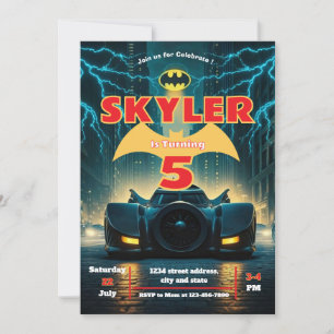 Bat Editable Einladung, Superheld Birthday Einladu Einladung