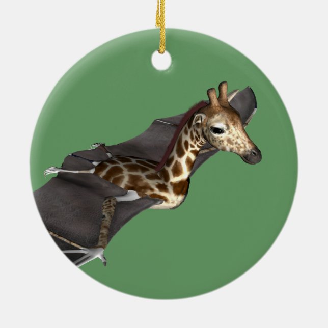 Bat Giraffe Hybrid Keramikornament (Hinten)