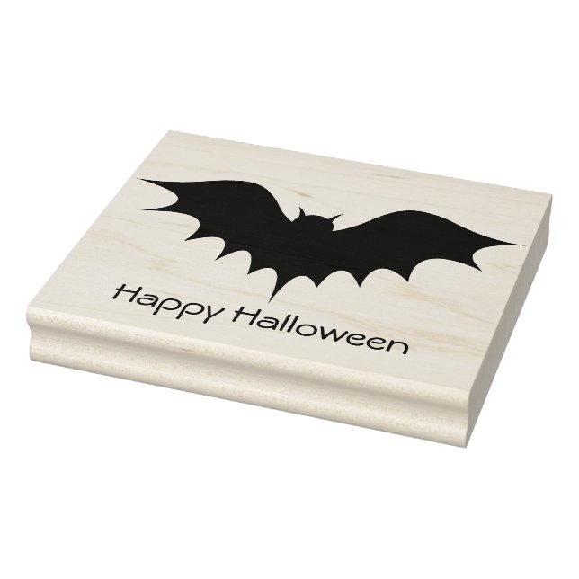 Bat - glückliches Halloween - Briefmarke aus Kauts Gummistempel (Stempel)