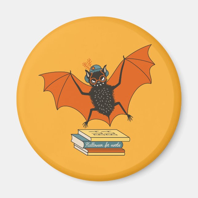 Bat Granny Niedliches Buch Lover Magnet (Vorne)