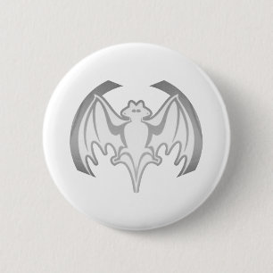 Bat Gray Inv MUSEUM Zazzle Geschenke Button