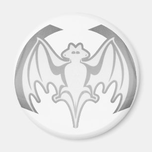 Bat Gray Inv MUSEUM Zazzle Geschenke Magnet