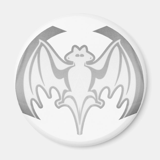 Bat Gray Inv MUSEUM Zazzle Geschenke Magnet (Vorne)