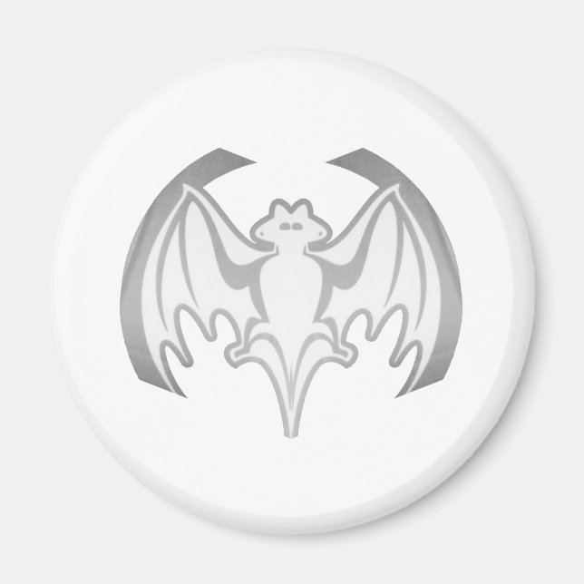Bat Gray Inv MUSEUM Zazzle Geschenke Magnet (Vorne)