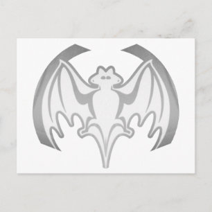 Bat Gray Inv MUSEUM Zazzle Geschenke Postkarte