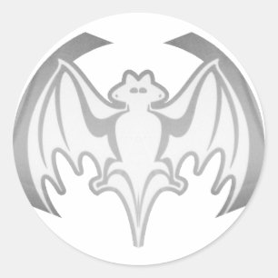 Bat Gray Inv MUSEUM Zazzle Geschenke Runder Aufkleber
