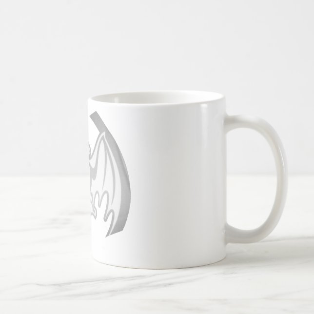 Bat Gray Inv MUSEUM Zazzle Geschenke Tasse (Rechts)