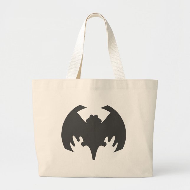 Bat Gray The MUSEUM Zazzle Geschenke Jumbo Stoffbeutel (Vorne)