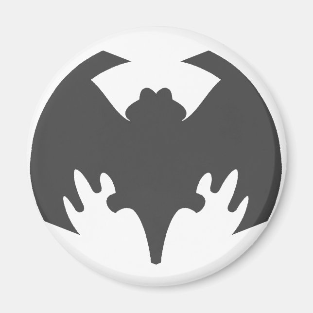 Bat Gray The MUSEUM Zazzle Geschenke Magnet (Vorne)