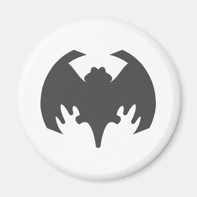 Bat Gray The MUSEUM Zazzle Geschenke Magnet (Vorne)