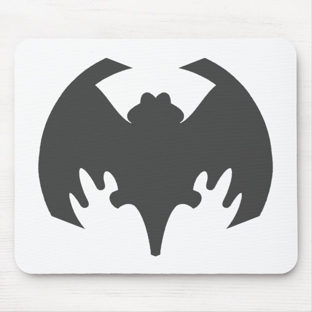 Bat Gray The MUSEUM Zazzle Geschenke Mousepad (Vorne)