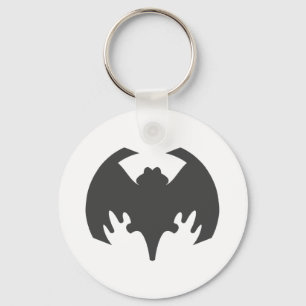 Bat Gray The MUSEUM Zazzle Geschenke Schlüsselanhänger