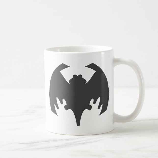 Bat Gray The MUSEUM Zazzle Geschenke Tasse (Rechts)