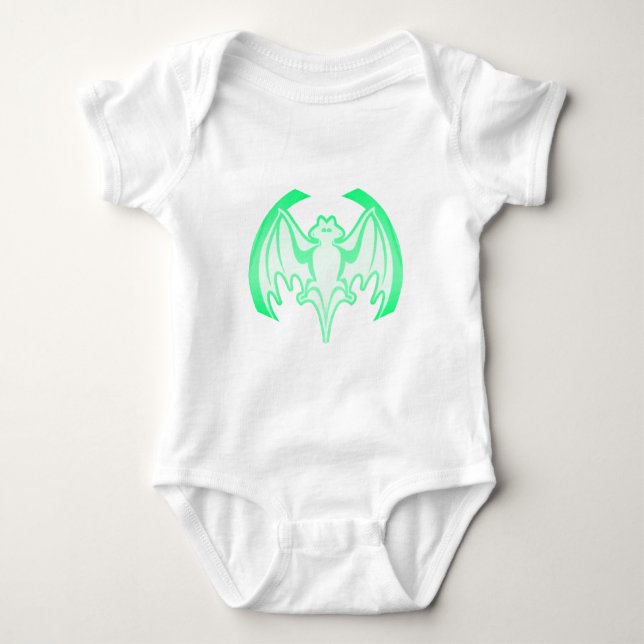 Bat Green Inv MUSEUM Zazzle Geschenke Baby Strampler (Vorderseite)