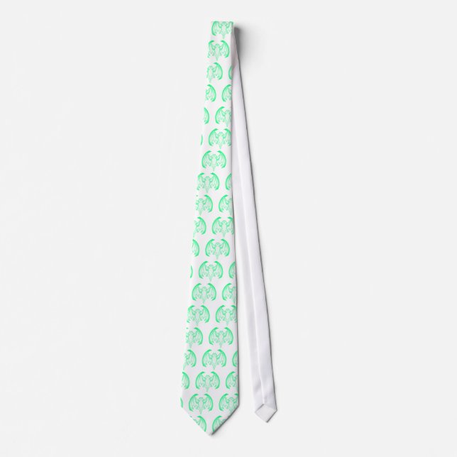 Bat Green Inv MUSEUM Zazzle Geschenke Krawatte (Vorderseite)