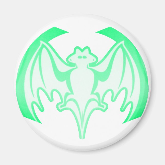 Bat Green Inv MUSEUM Zazzle Geschenke Magnet (Vorne)