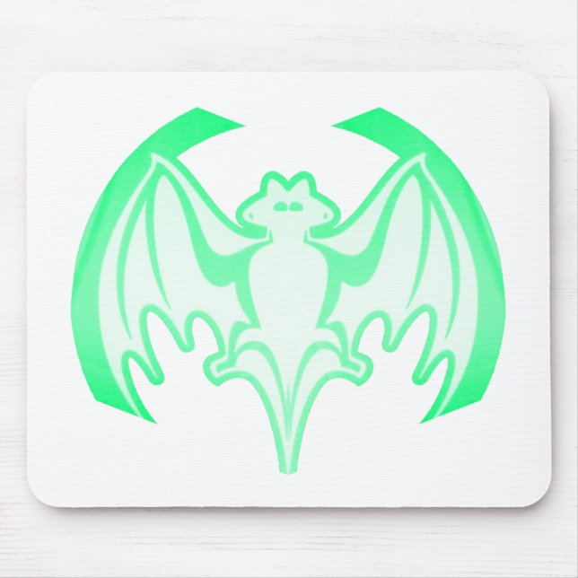 Bat Green Inv MUSEUM Zazzle Geschenke Mousepad (Vorne)
