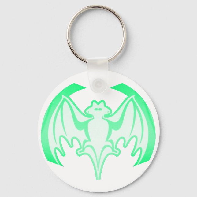 Bat Green Inv MUSEUM Zazzle Geschenke Schlüsselanhänger (Vorderseite)