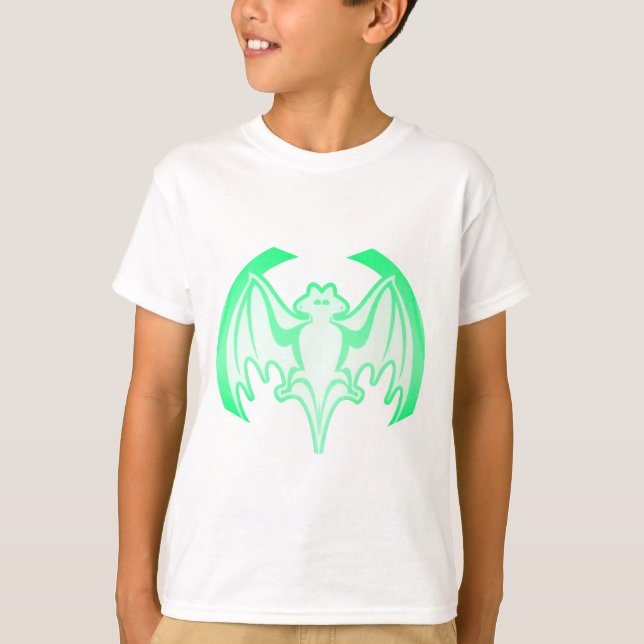 Bat Green Inv MUSEUM Zazzle Geschenke T-Shirt (Vorderseite)