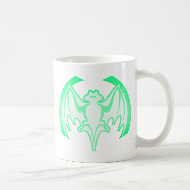 Bat Green Inv MUSEUM Zazzle Geschenke Tasse (Rechts)