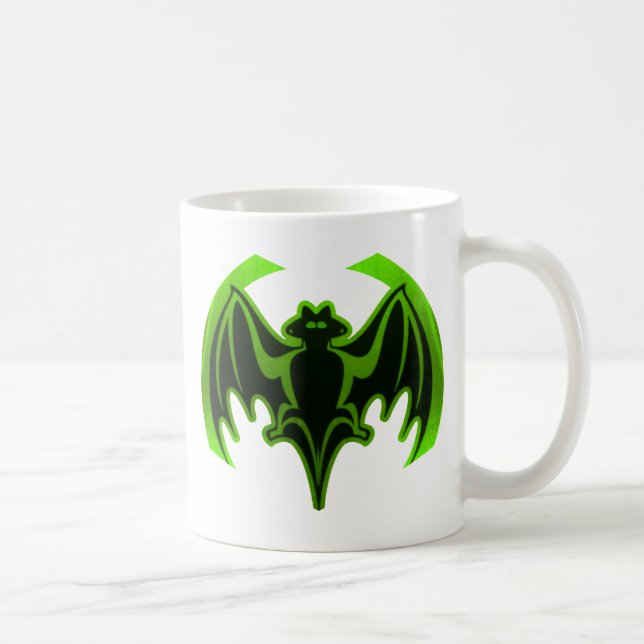 Bat Green MUSEUM Zazzle Geschenke Kaffeetasse (Rechts)
