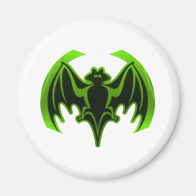 Bat Green MUSEUM Zazzle Geschenke Magnet (Vorne)