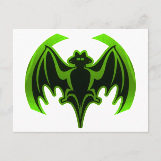 Bat Green MUSEUM Zazzle Geschenke Postkarte (Vorderseite)