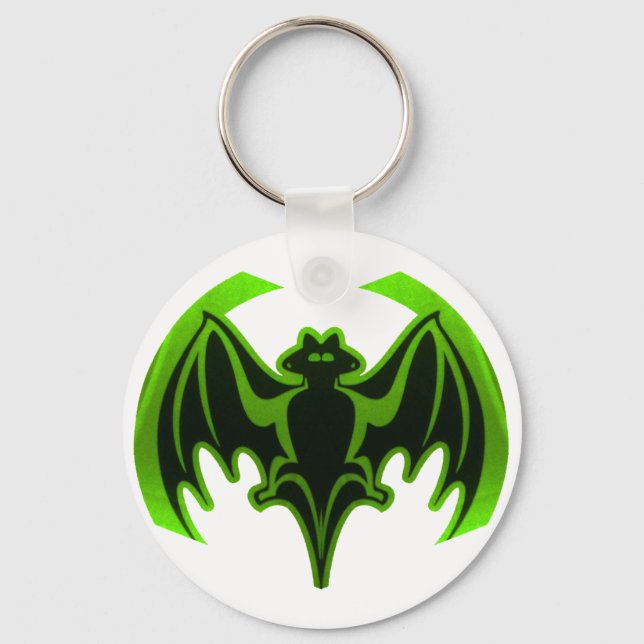 Bat Green MUSEUM Zazzle Geschenke Schlüsselanhänger (Vorderseite)