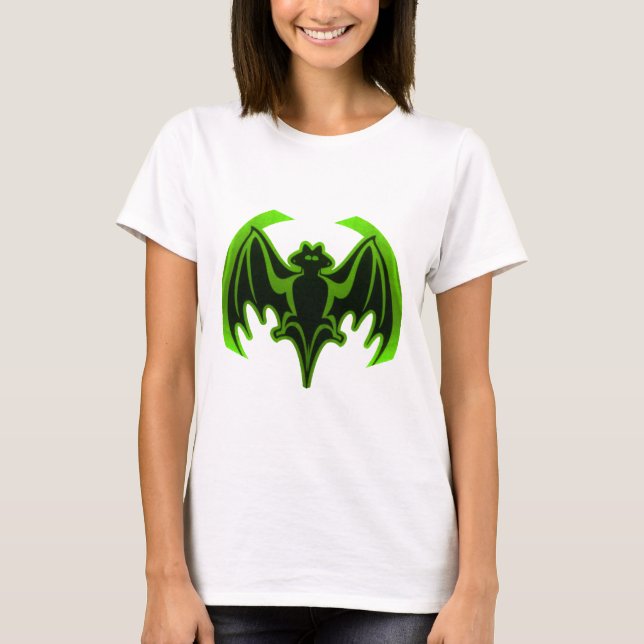Bat Green MUSEUM Zazzle Geschenke T-Shirt (Vorderseite)
