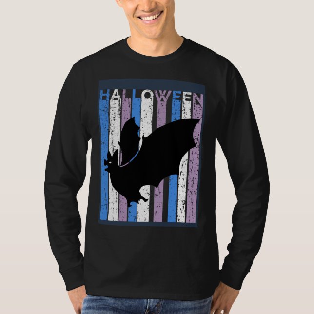 Bat Halloween Costume Girls womens Kids Blue Purpl T-Shirt (Vorderseite)