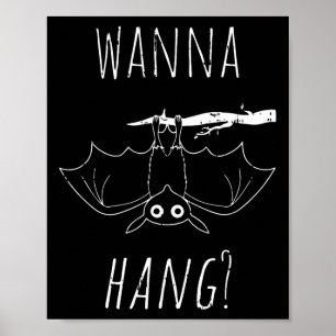 Bat Halloween Kostüm Cool HangAnimal Men Wome Poster
