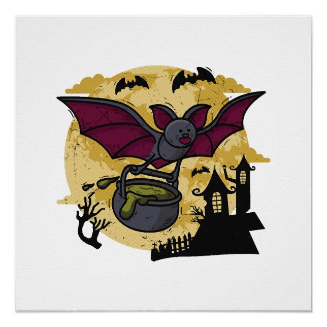 Bat Halloween Poster (Vorderseite)